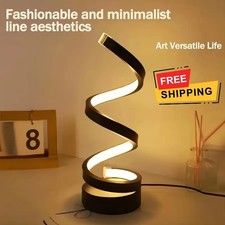 USB LED Novelty Spiral Shape Table Lamp Light Night Study Bedroom living Room