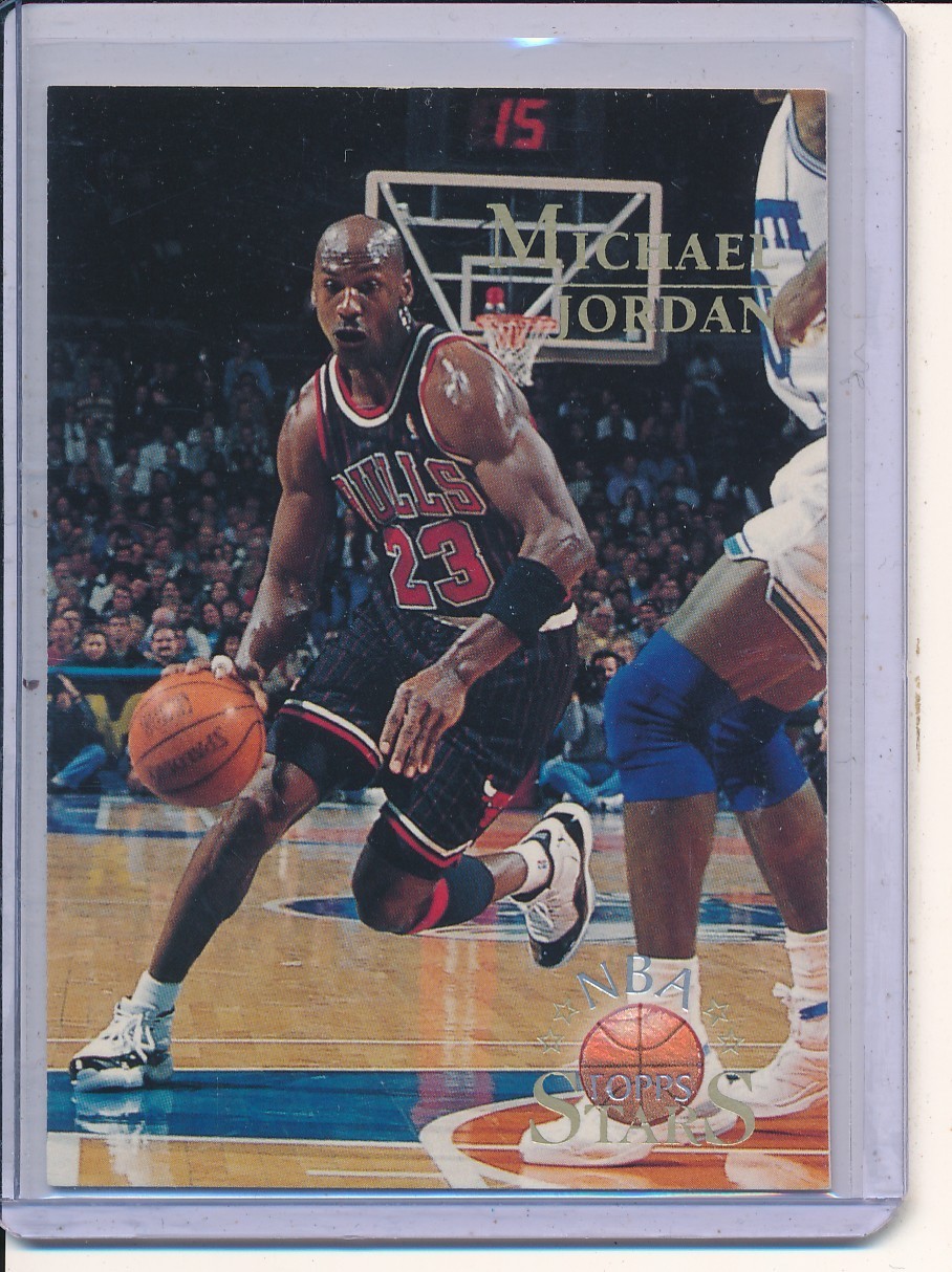 1996-97 TOPPS NBA STARS #124 MICHAEL JORDAN CHICAGO BULLS HOF