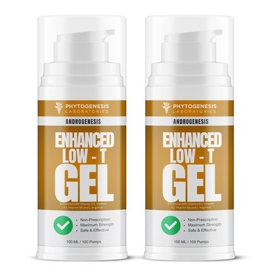 ANDROGENESIS Enhanced Formula   Low T Support Gel   T Booster for Men   Muscl...