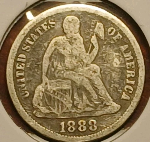 1888-P Seated Liberty Dime — photo from the most recent tracked eBay sale