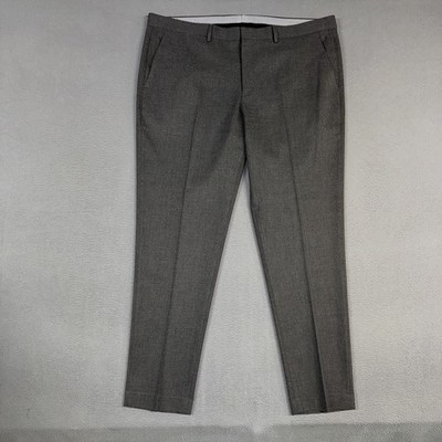 express dress pants Mens 40x34 (Fits 44x32) Gray Extra Slim Straight Stretch Versatile Style for Every Occasion Men's Blue Extra Slim Fit