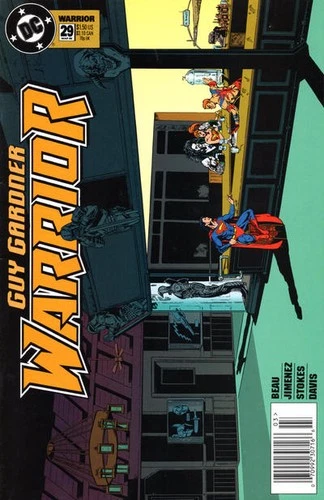 Guy Gardner: Warrior #29 (Newsstand) FN; DC | Hopper Nighthawks Tribute - we com