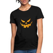 Scary Pumpkin Face Halloween Costume Women's T-Shirt