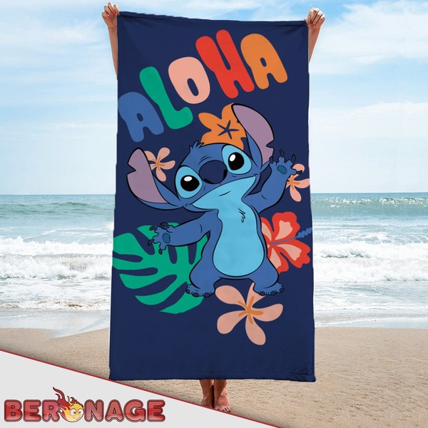 Lilo & Stitch Badetuch Aloha 70X140 Cm Strandtuch Handtuch Strandlaken-image