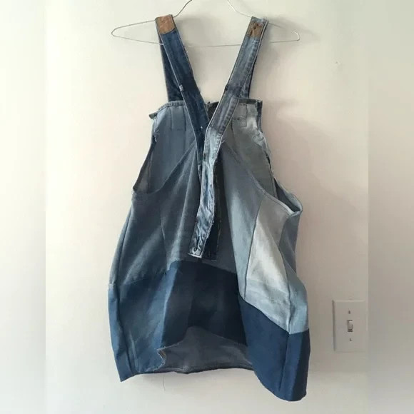 OOAK Handmade American Eagle Patchwork Denim Over… - image 10