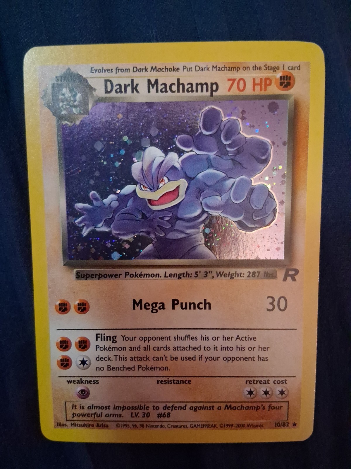 Dark Machamp Team Rocket Rare Holo 10/82
