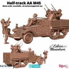 M45 AA Half-Track - United States Army - 28mm - Eskice Miniature