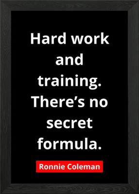 Ronnie Coleman Zitat gerahmtes Wandbild Poster Leinwanddruck Bild