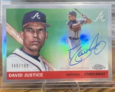 David Justice Chrome Platinum 2025 Refractor /199 Auto