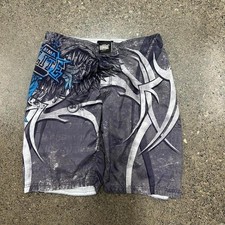 Vintage MMA Elite Y2K AOP Surf Board Shorts Size M/32
