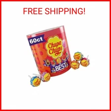 Chupa Chups ‘Best Of’ Lollipop Assortment, 5 Flavors, Individually Wrapped Candy