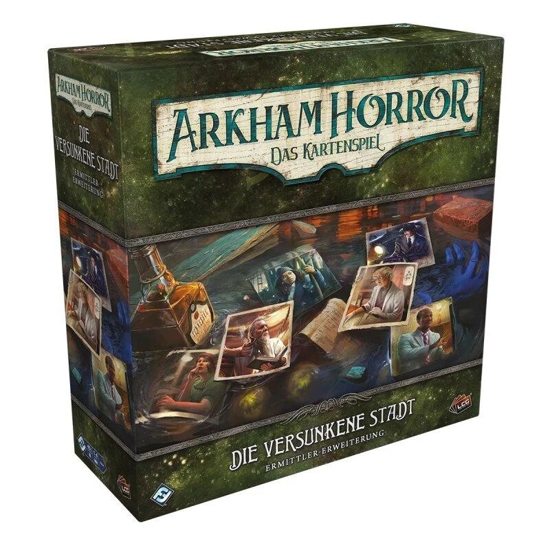 ASMODEE Arkham Horror: Das Kartenspiel - Die Versunkene Stadt (Ermittler-Erweiterung) DE