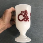 Vintage Arctic Cat Mug Milk Pedestal Glass Drinking Hot Toddy Irish Coffee