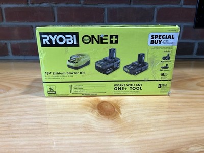RYOBI ONE+ 18V Starter Kit with 2Ah 4Ah Battery & Charger PSK106SB NEW