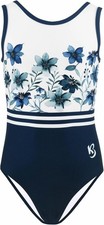 k-Bee Leotards Violet Blue Girl's Gymnastics Leotard Small