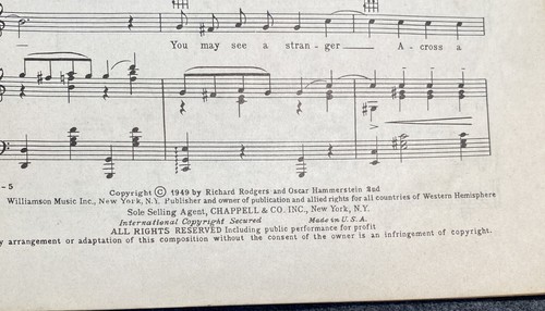 Rodgers Hammerstein's South Pacific Vocal Selection Sheet Music Song Book 40pgs - Picture 6 of 10
