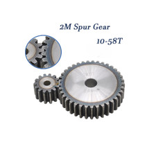 2M/10-58T  Spur Gears With 10 To 58 Teeth Metal Spur Transmission Gear 45 Steel