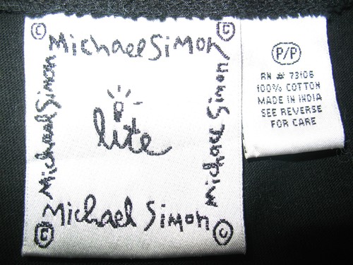 Michael Simon US Vacation Spots Knit Button Up Top Sz PP Black Cotton MultiColor - Bild 4 von 4