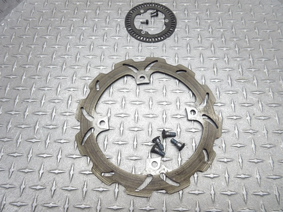 2014 14-16 Suzuki DL1000 VSTROM Rear Back Brake Disc Rotor ABS Ring Assembly - Image 3 of 4