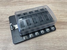 Campervan 12v Fuse Board, 12 Way Board, Single Input, Blown Fuse LED Indicator