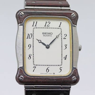 SEIKO Trenew Wood Watch Made from Black Ebony Ref.9020-514B Quartz 