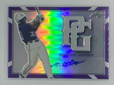 2021 LEAF PERFECT GAME METAL PURPLE REFRACTOR MICHAEL GUPTON RC AUTO # 6/10