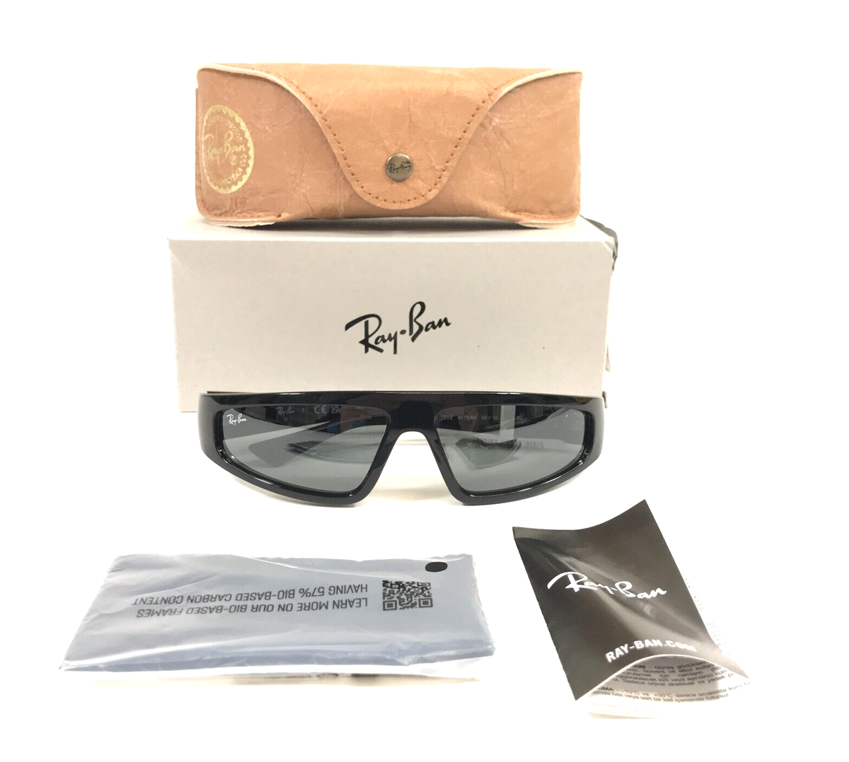 Ray-Ban Sunglasses RB4432 IZAZ 6677/6V Polished Black Frames w