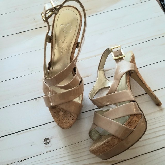 strappy platform sandals heels