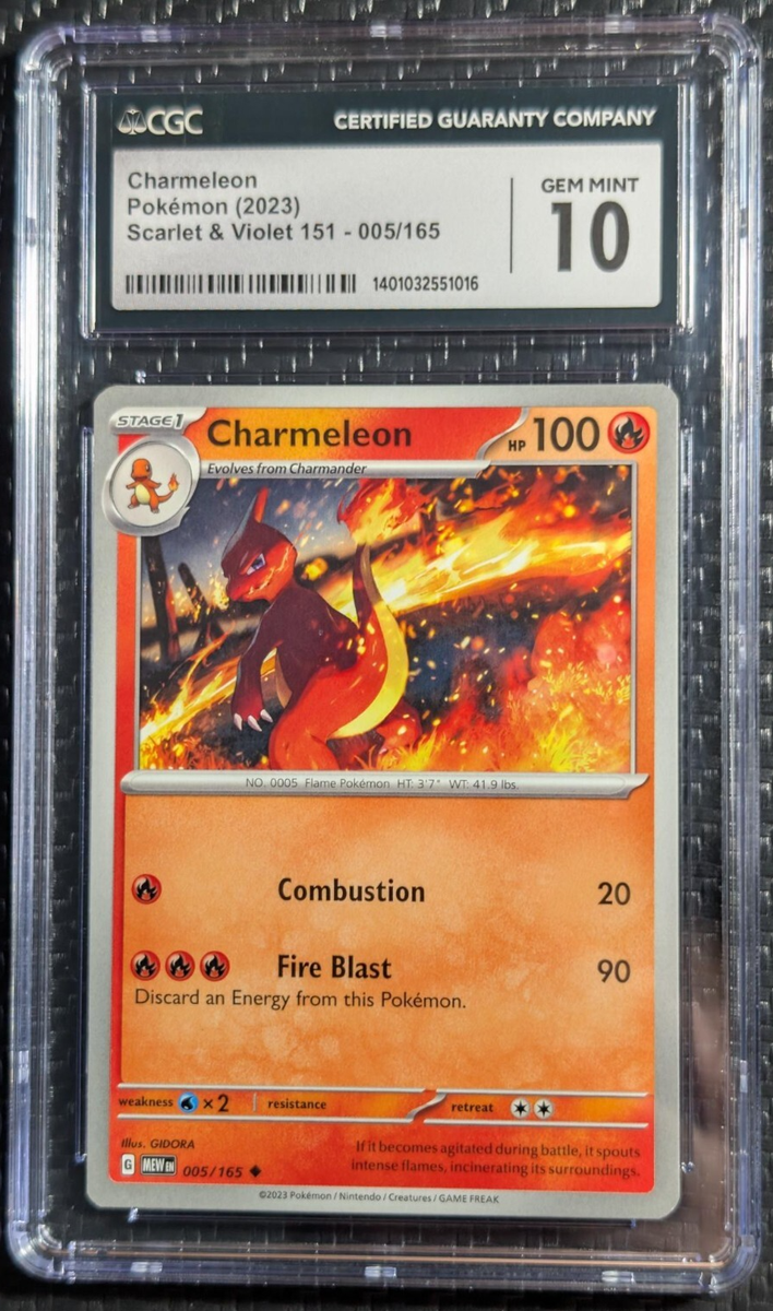 Charmeleon 005/165 SV Scarlet & Violet 151 CGC Grade 10 Pokémon
