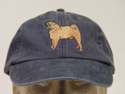 PUG DOG HAT WOMEN MEN EMBROIDERED BASEBALL CAP Price Embroidery Apparel
