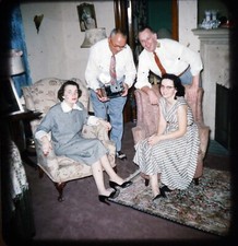 Family picture with vintage camera -1953 Stereo Realist Slide  163 