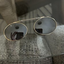 vintage WWII Era clip on Brass Frame sunglasses