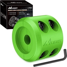 Nilight Winch Stopper for ATV UTV Truck SUV Winch Cable Hook Rubber Stopper