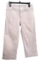 Lee Natural Fit Cropped Pants Just Below the Waist Light Beige Inseam 21.5" Sz 4