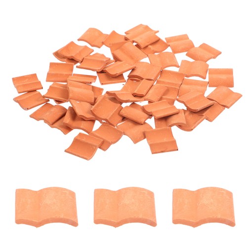 Set of 4 Mini Red Wall Bricks Miniature House Flowerpot Decoration