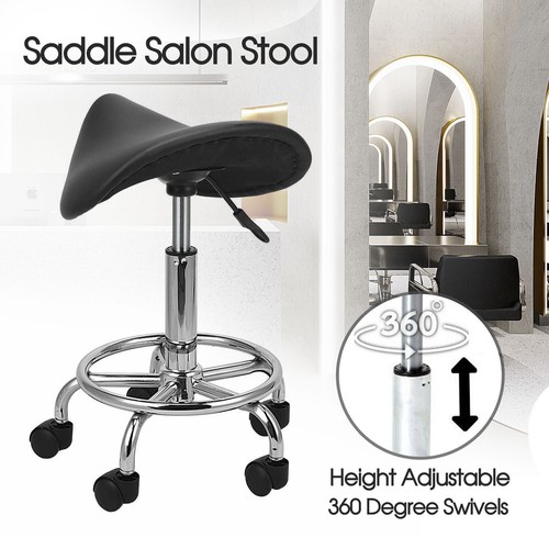 Salon Stool Swivel Chair Stools Barber Hairdressing Hydraulic Lift Leather - Picture 23 of 26