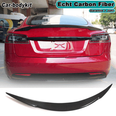Carbon Spoiler Demolishing Edge Lip Rear Spoiler Fits Tesla Model S 2012-2020