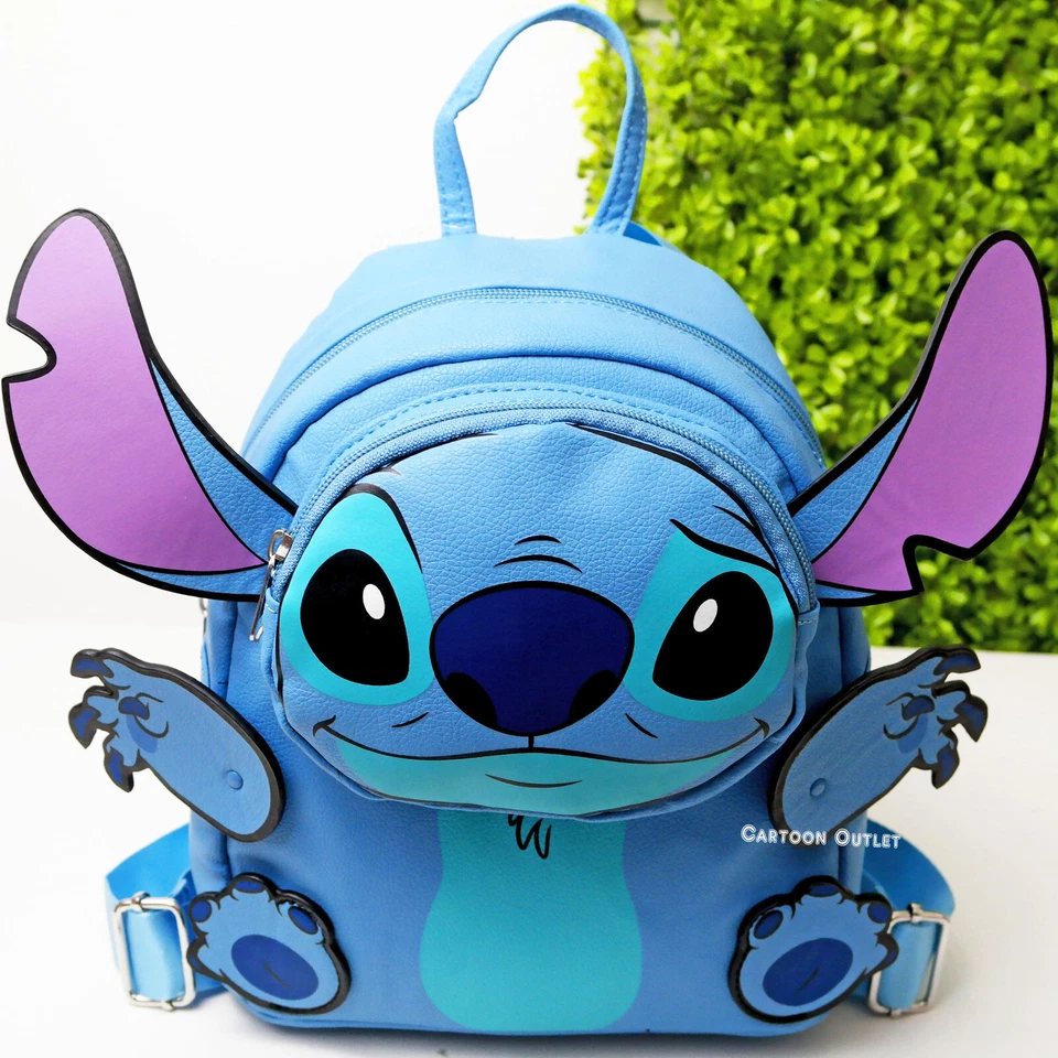 Disney Lilo and Stitch Mini Mochila Imitación Deluxe Bolso de Mano Cartera 10" Tendencia Foto 2 de 4
