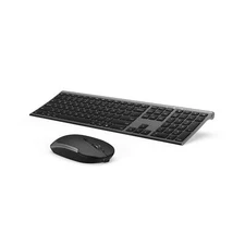 Wireless Keyboard and Mouse, Vssoplor 2.4GHz Rechargeable Compact Quiet Full-...