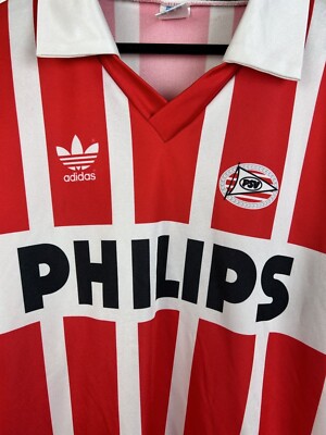 Vintage Adidas PSV Eindhoven 1990/92 Home Kit Soccer Jersey Size L