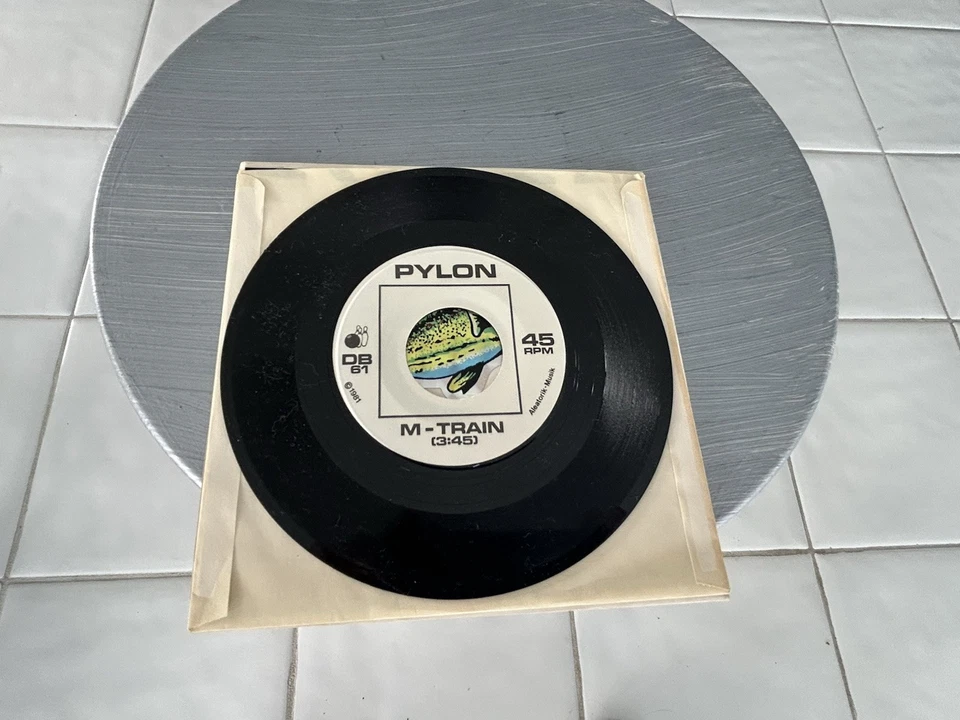 PYLON Crazy / M-Train Single 45 RPM Picture Sleeve REM DB Records - Image 4 of 4
