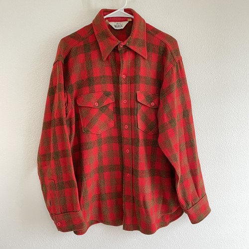 Vintage Woolrich Flannel Large Red 