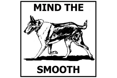 Mind the Smooth Collie - Gate/Door Ceramic Tile Sign
