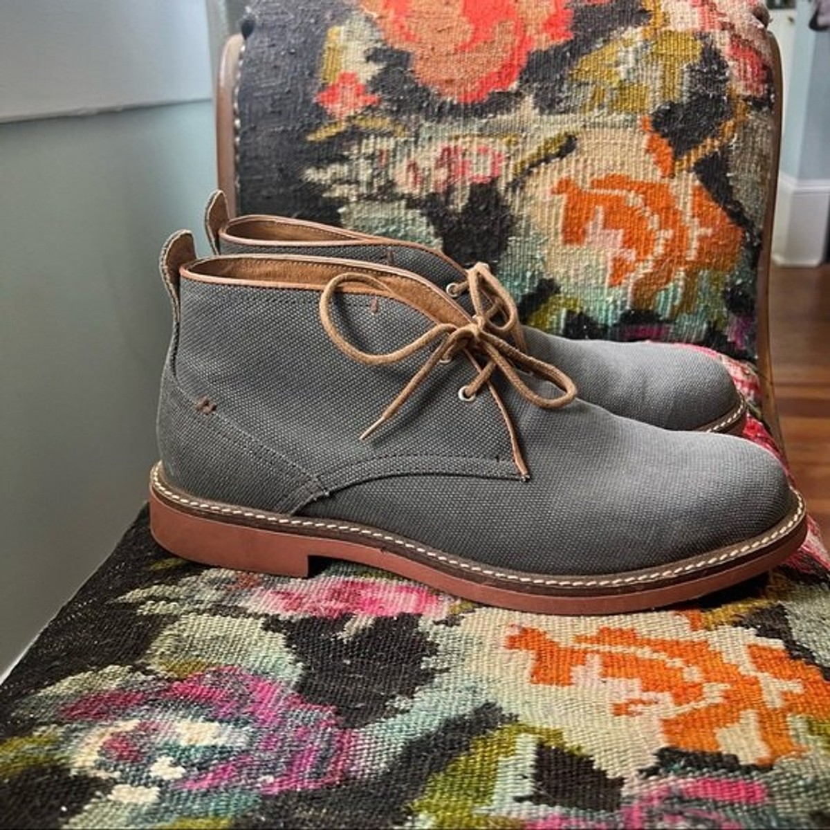 J.D.Fisk grey and tan chukka bootie | eBay