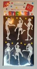 Mrs. Grossman’s Halloween Skeleton Scrapbook Stickers Vintage 3 Sheets