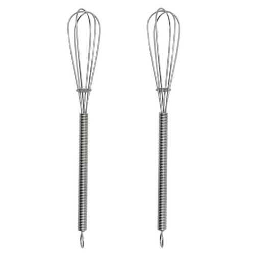 2 Pcs Stainless Steel Rod Salon Whisk Hair Color Dye Mixing Tools - Picture 8 of 11