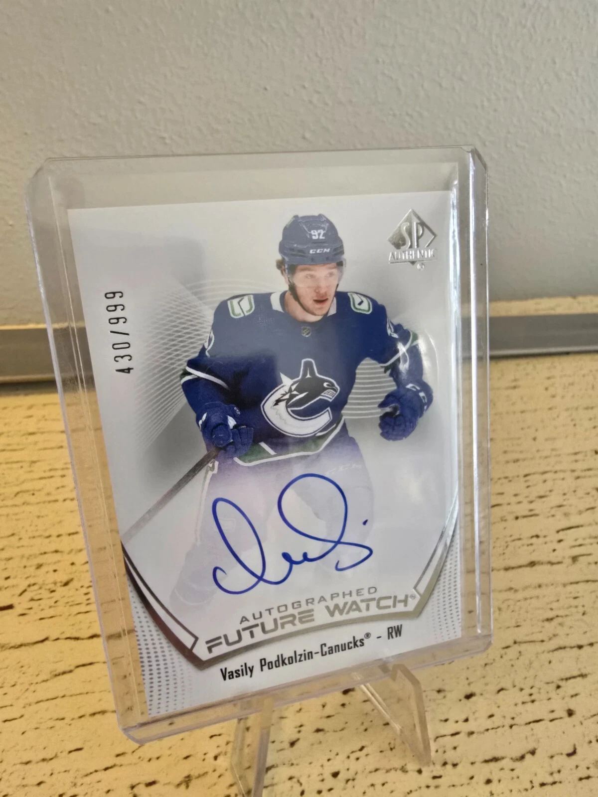 21-22 SP Authentic Vasily Podkolzin Future Watch Auto /999