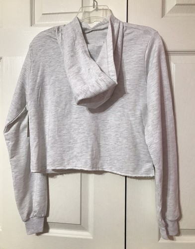 SOFFE Girls Ash Gray -DANCE-CHEER-Active Cropped Lightweight Hoodie NWT (16) XL - Picture 5 of 5