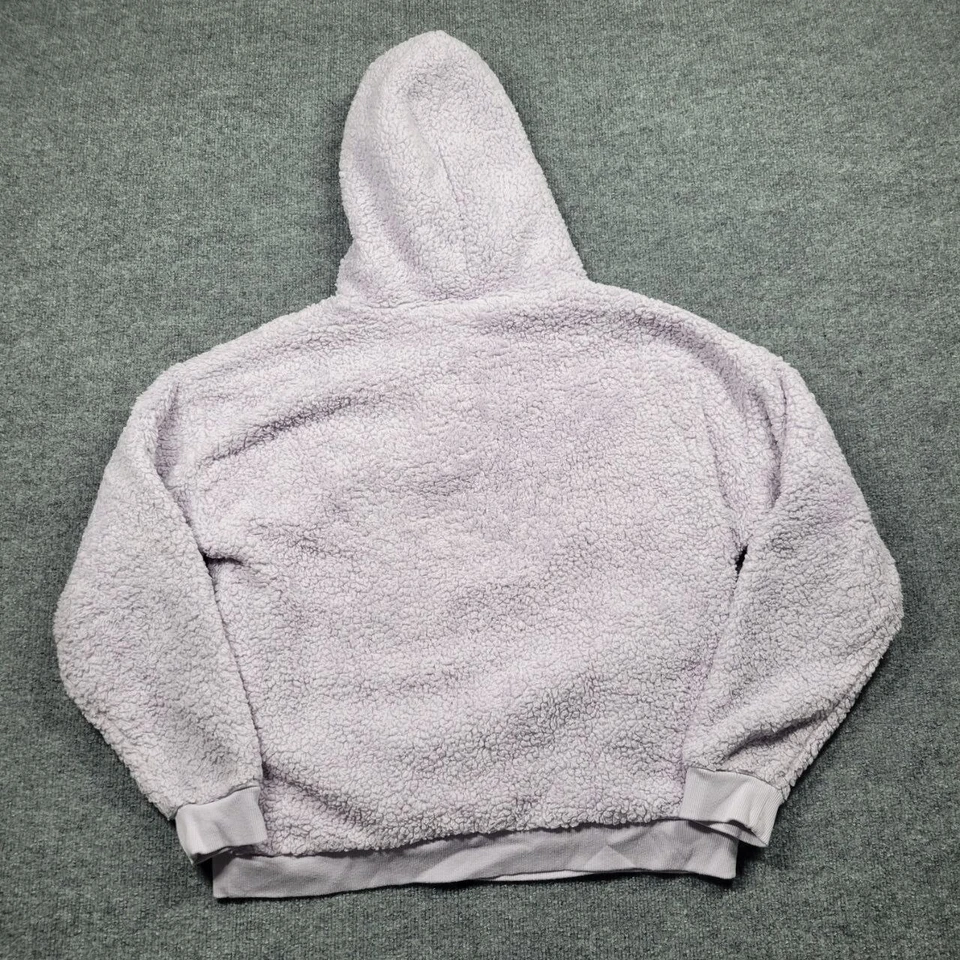 Lukka Lux Hoodie Sweatshirt Women Large Purple Plush Cozy Pullover Lounge Henley - Image 4 of 4