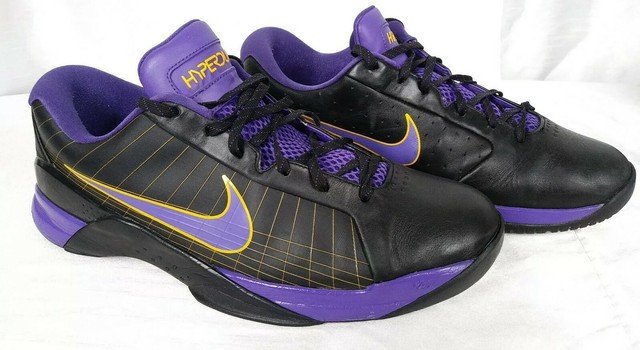 NIKE Size 15 HYPERDUNK 2009 LOW SUPREME LAMAR ODOM LA LAKERS BLACK PURPLE GOLD | eBay